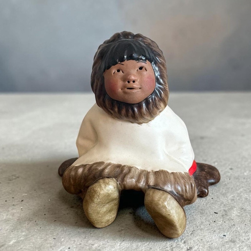 C. Alan Johnson 1962 Joey AB 112 Vintage Ceramic Arctic Boy Figurine Alaska